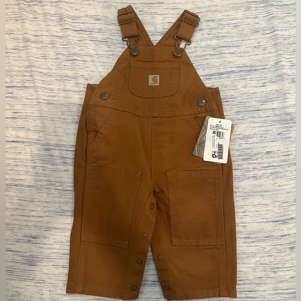 Carhartt brown baby overalls - 6m